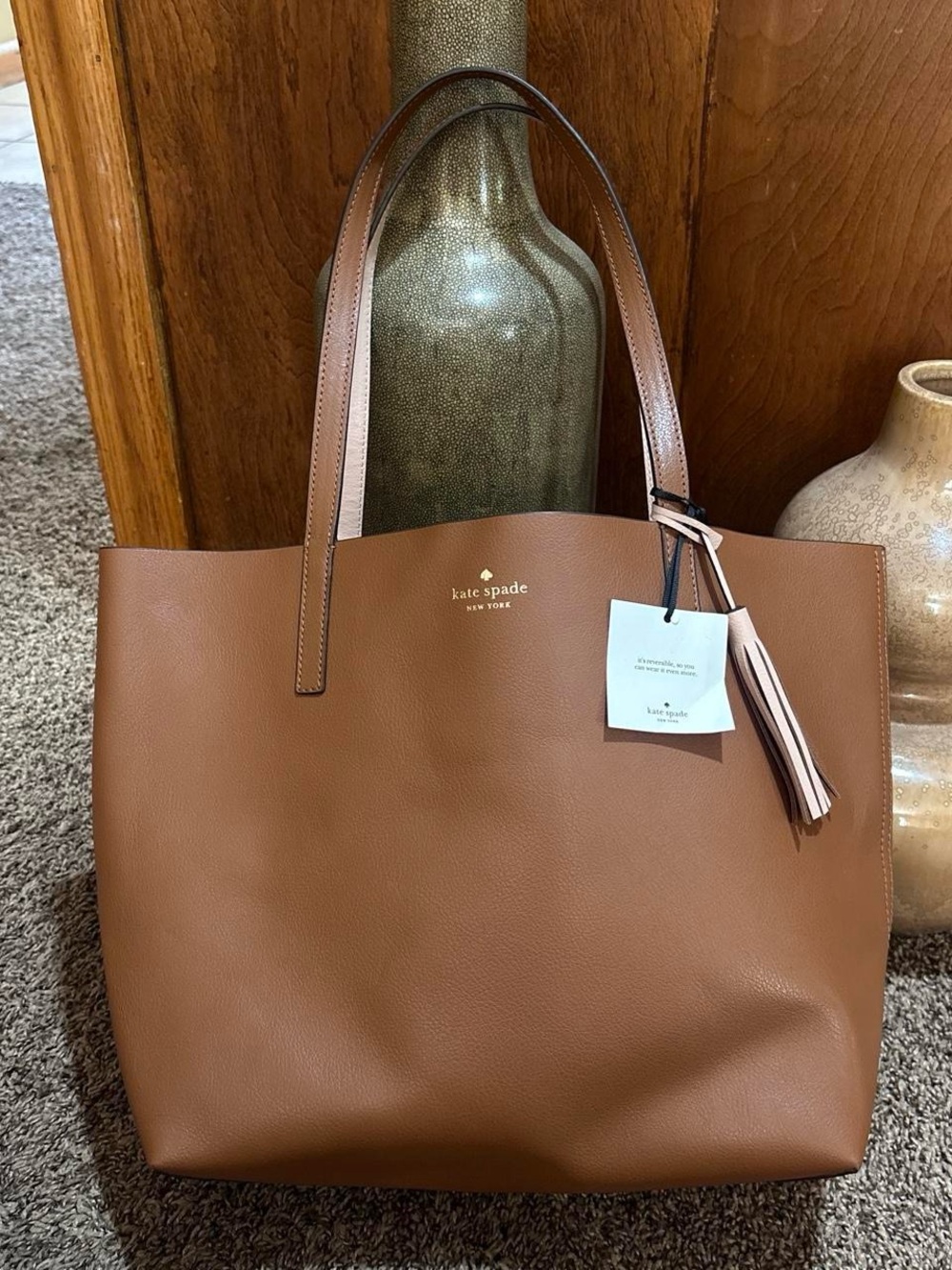 New Kate Spade New York Lakeland Drive Marina Reversible Tote.